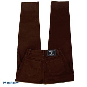 EUC Versace Vintage Brown Straight Leg Jeans